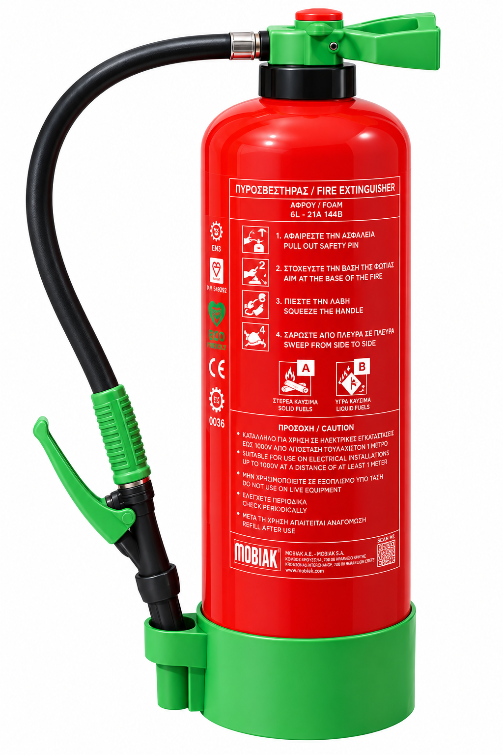 9Lt Fluo.Free Cartridge Extinguisher (Solas)